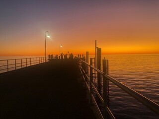 Fototapeta premium sunset on the pier