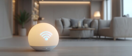 Smart Home Wifi Device in Modern Living Room