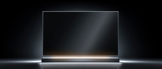 Modern Sleek Television Display on a Stand