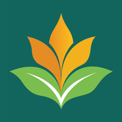 Book Shaped as Open Green Wings Logo