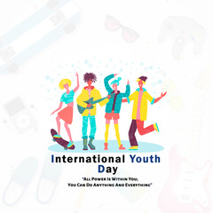 World Youth Day Poster Design – Young Generation, Empowerment, and Inspiration Concept