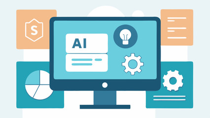 Customizable User Interfaces A computer screen displaying customizable icons and larger text options representing an AI system that helps users modify interface settings to suit