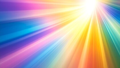Obraz premium Radiant, vibrant streaks of color radiating outward from a central point of light