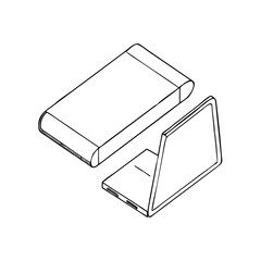 Isometric illustration of a book instead of a phone in a modern design for educational concept - vector graphic