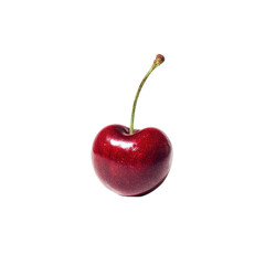 Close-up single ripe cherry