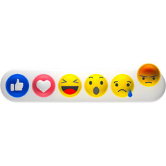 Obraz premium reaction button menu