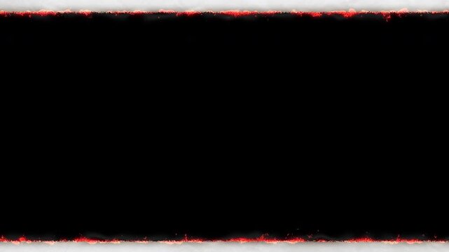 paper transition with Burning effect moving split vertical on background. 4K video paper burning animation