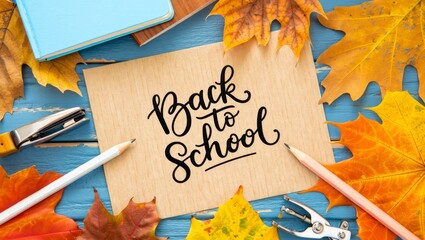 Back to school text poster.