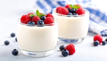 Yogurt parfaits with berries