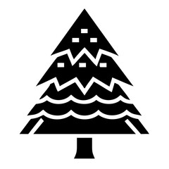 Fototapeta premium Stylized christmas tree silhouette with a modern and geometric design element
