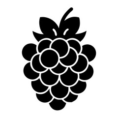 Stylized Vector Illustration of a Ripe Blackberry Fruit Icon Design