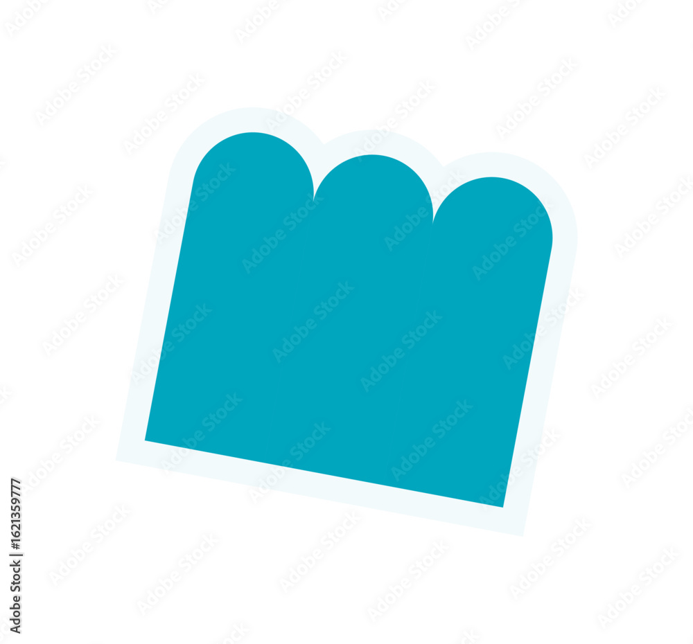 Canvas Prints brutalist abstract shape element sticker. minimal flat design creates a modern figure. this unique e