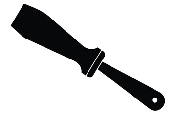 wood chisel   vector icon silhouette
