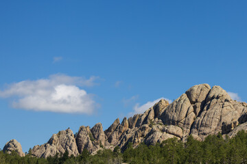 Rock formations in the Black Hills of South Dakota