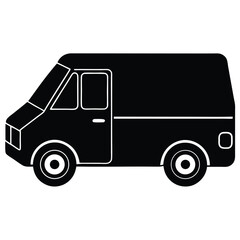 delivery van vector icon