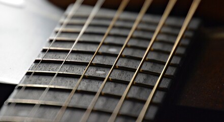 acoustic guitar close up