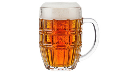 Isolated Beer in Glass Mug with Foam