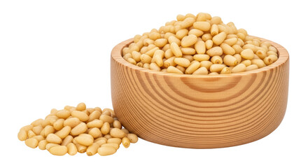 Isolated Bowl of Pine Nuts