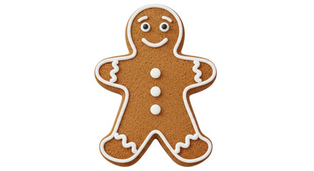 Isolated Gingerbread Man Cookie