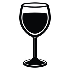 wine glass vector icon