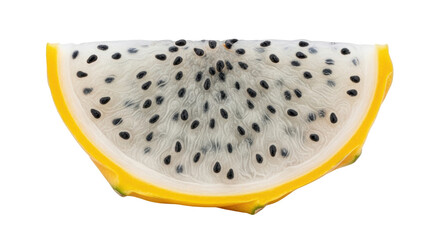 Isolated Dragon Fruit Slice