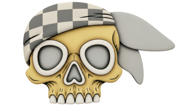 Isolated Skull with Bandana