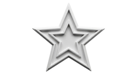 Obraz premium Isolated White Star Shape