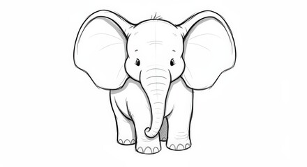 Naklejka premium Cute cartoon elephant illustration