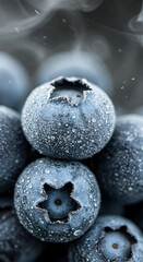 Blueberries with frosted misty coating v1