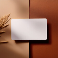Corporate stationery set mockup at color textured paper background.