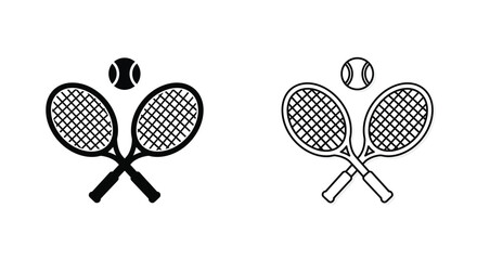Tennis Rackets and Ball Icon