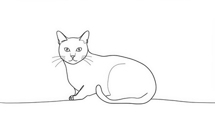 Line drawing of a cat