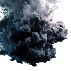 Abstract ink cloud in shades of gray and dark gray