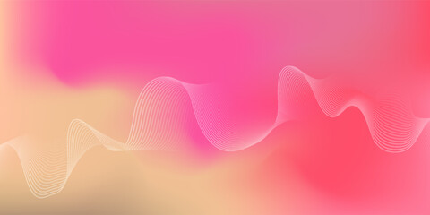 Bright Watercolor Sunrise Pastel Design Picture. Color Flow Curve Vibrant Sunset Swirl Gradient Mesh. Pink Red Liquid Yellow Fluid Background.