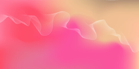 Bright Watercolor Sunrise Pastel Design Picture. Color Flow Curve Vibrant Sunset Swirl Gradient Mesh. Pink Red Liquid Yellow Fluid Background.