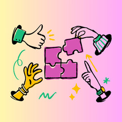 Collaboration is the key to solving puzzles and achieving shared success.
