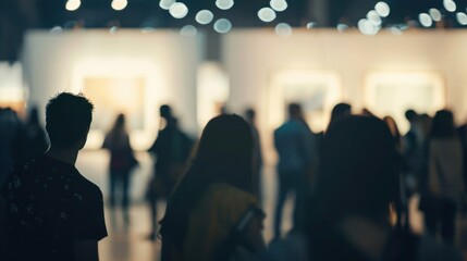 Large crowd at exhibition event