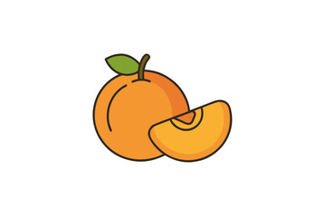 Fresh, ripe orange pumpkin vector illustration with a green leaf, perfect for autumn, Halloween, or healthy food designs