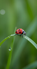 ladybug on grass