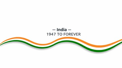 Abstract indian flag wave ribbon design isolated on white background a symbol of national pride, unity, and freedom, celebrating indias independence and republic day with cultural heritage - Powered by Adobe