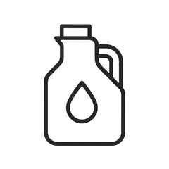Detergent Bottle Shape-Based Outline Icon, Monochrome, Transparent Background