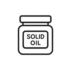 Solid Oil Jar Shape-Based Outline Icon, Monochrome, Transparent Background