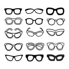 Variety Eyeglasses Collection &ndash; Stylish Optical Frame Set vector