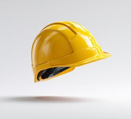 Yellow hard hat, studio, safety, workplace.  Possible use stock photo