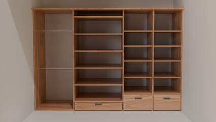 Bedroom wardrobe design for the best usage of the space in the room.