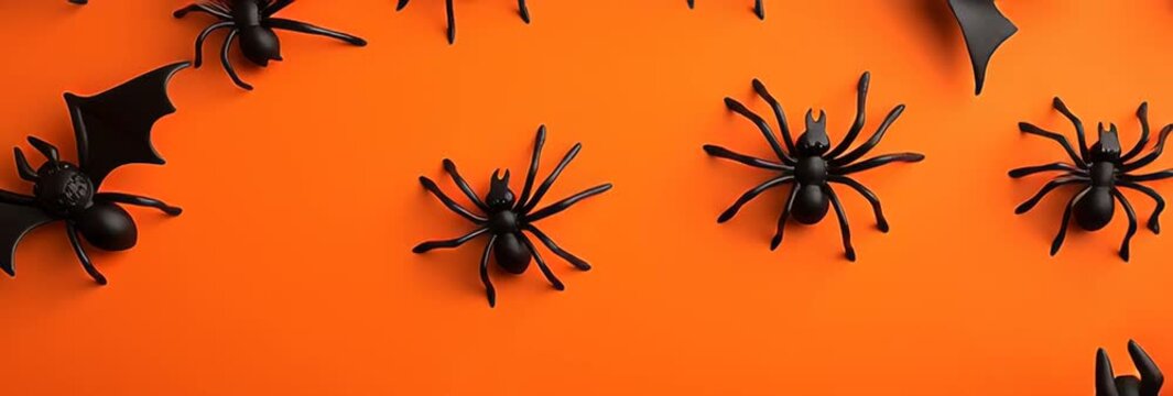 halloween background with spiders