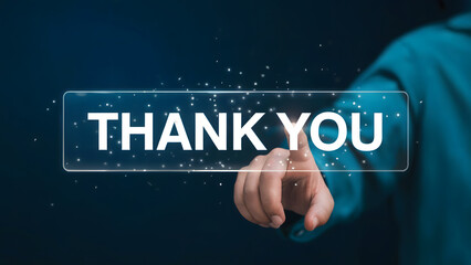 Express gratitude with a modern thank you graphic for your business needs