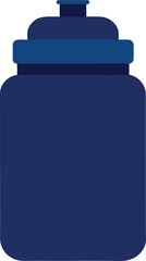 Simple dark blue water bottle with cap