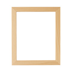 Fototapeta premium Empty wooden picture frame isolated on transparent background