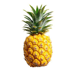 Fototapeta premium Single pineapple, vibrant yellow and green